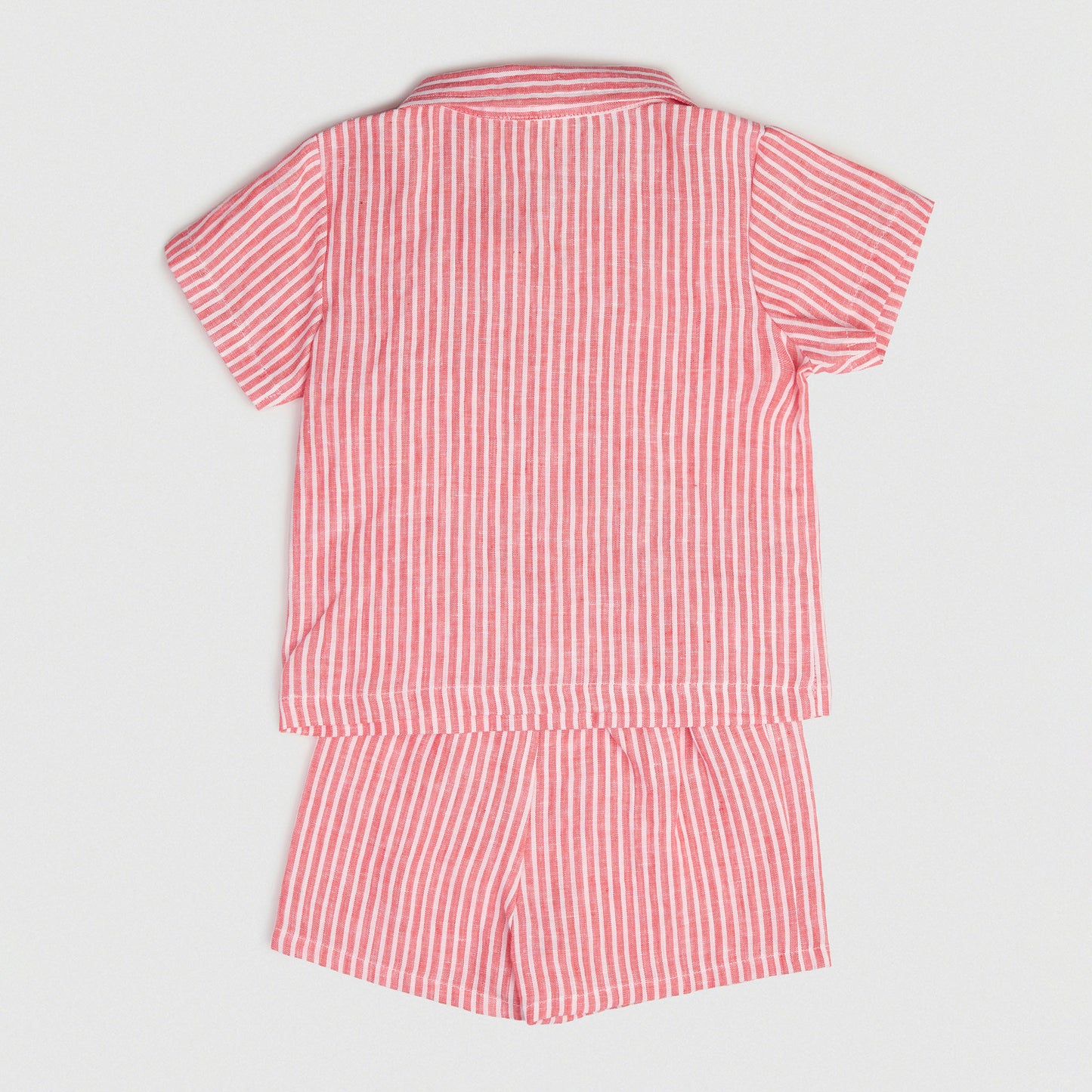 The Buttoned-Shirt Set Red & White Stripe