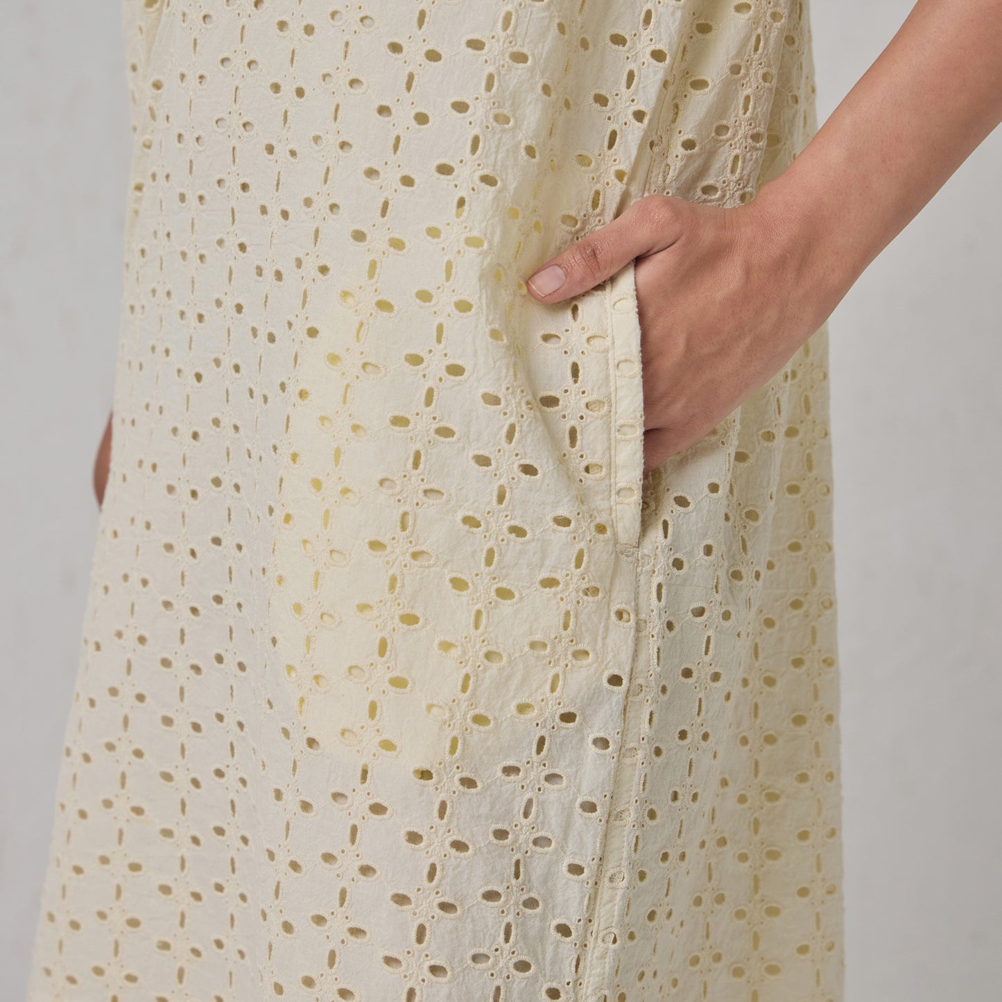 The Schiffli Shirt Dress Natural
