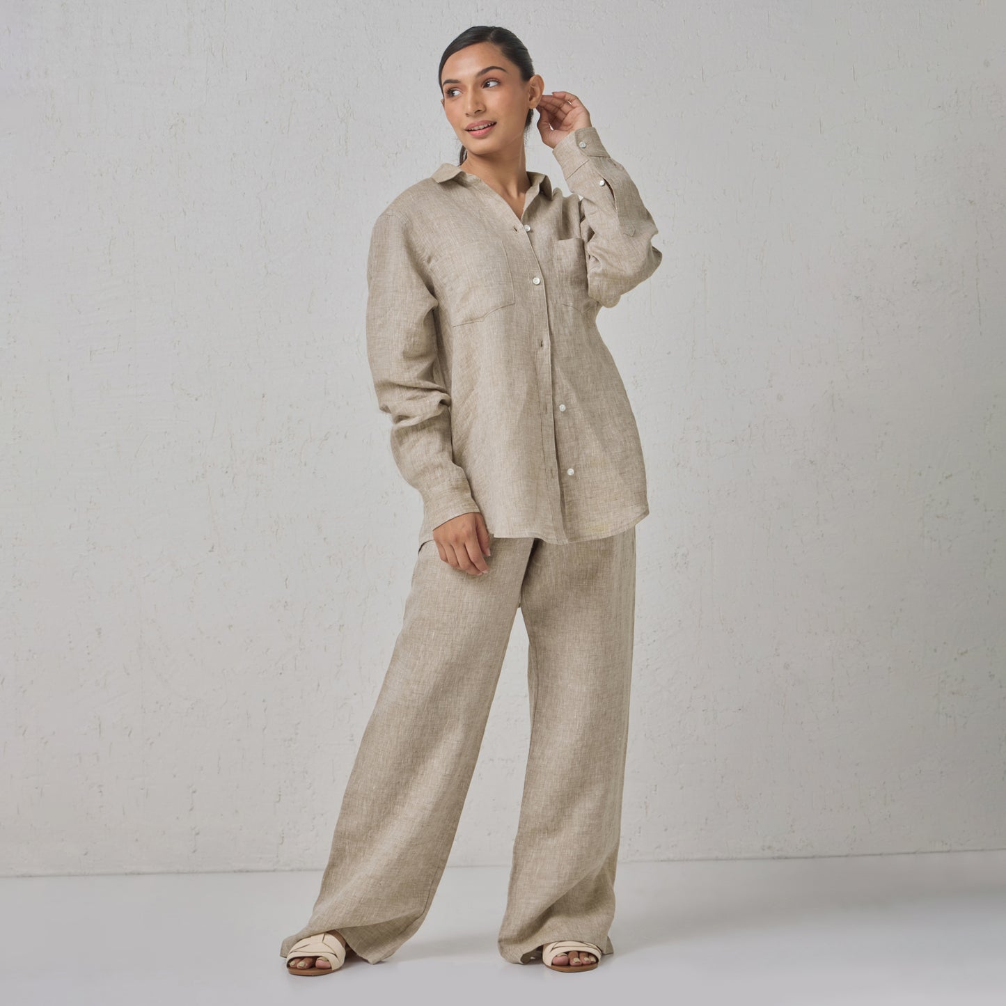 The Boyfriend Linen Co-Ord Set Natural