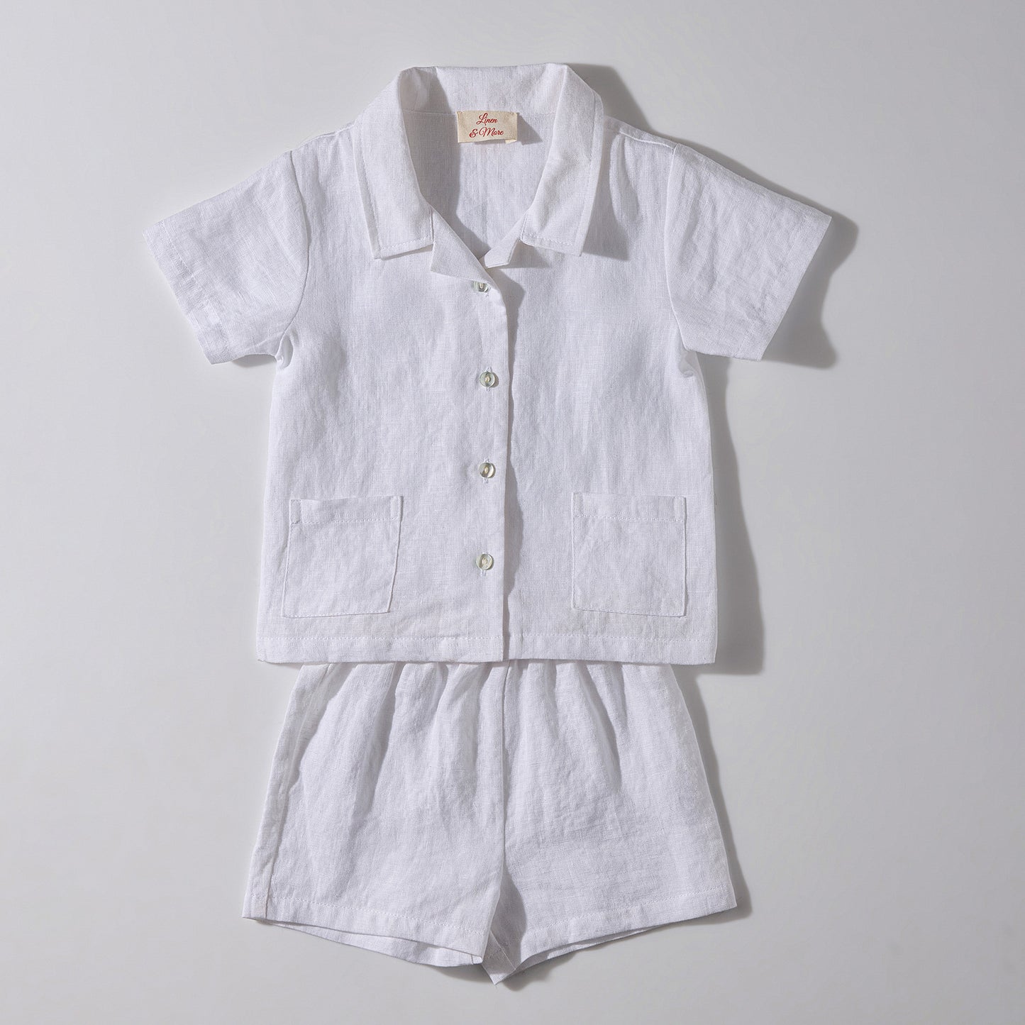 The Buttoned-Shirt Set White