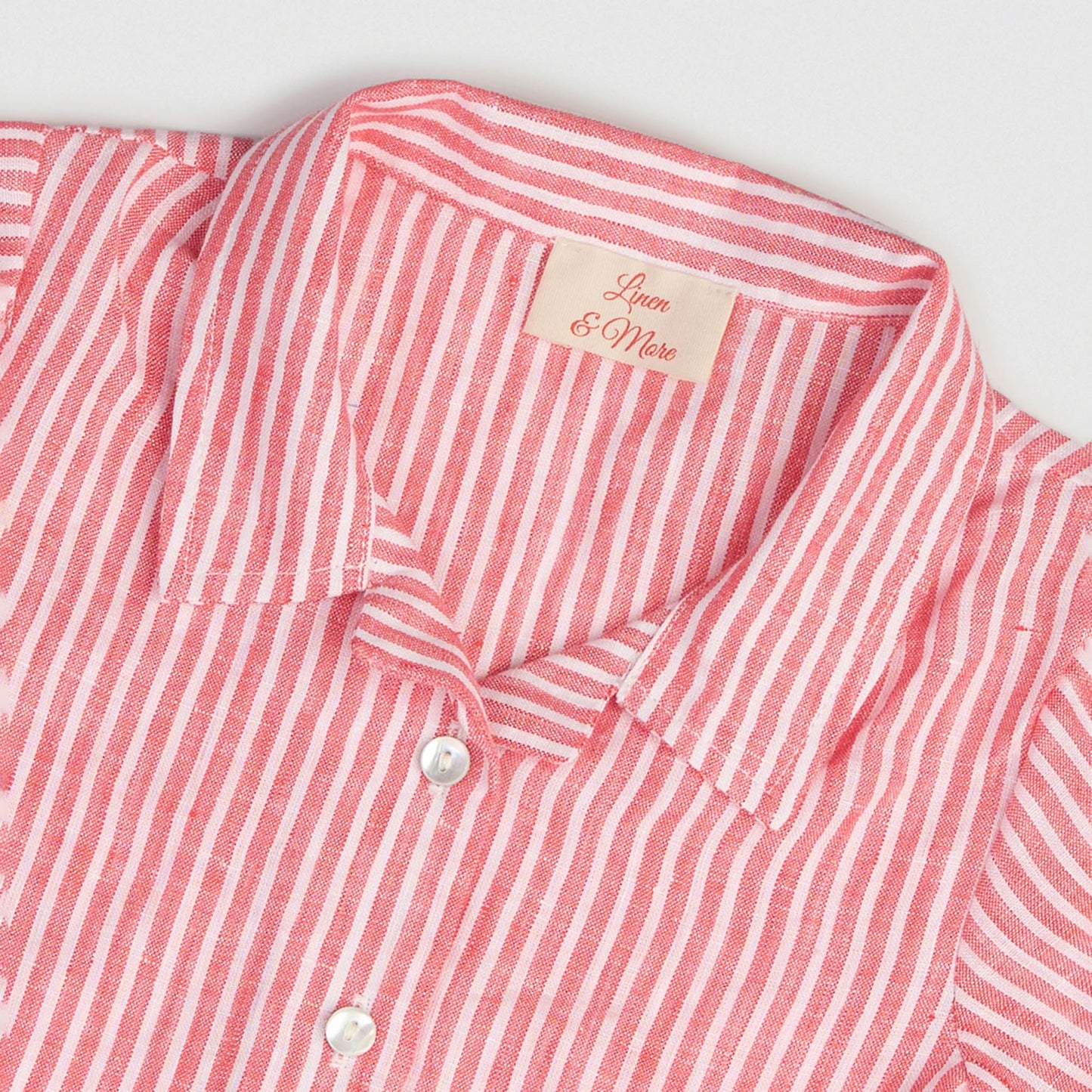 The Buttoned-Shirt Set Red & White Stripe