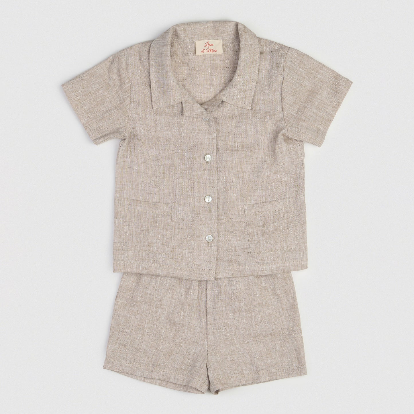 The Buttoned-Shirt Set Natural