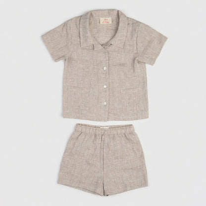 The Buttoned-Shirt Set Natural