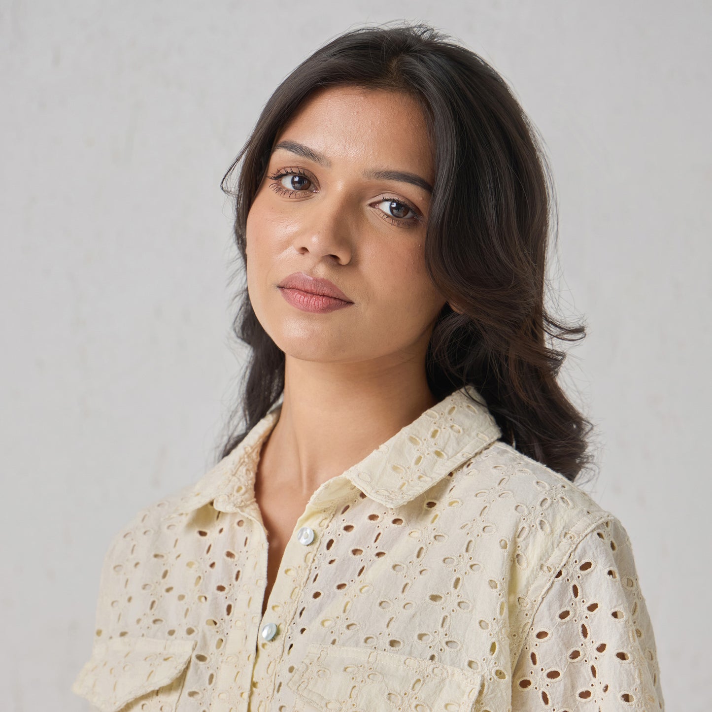 The Schiffli Shirt Dress Natural