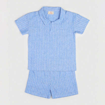 The Classic Linen Set Blue & White Stripe