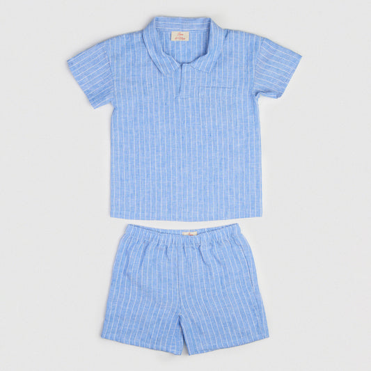 The Classic Linen Set Blue & White Stripe