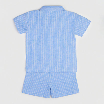 The Classic Linen Set Blue & White Stripe