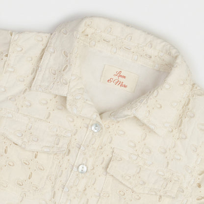 The Shirt Dress - Schiffli Cream