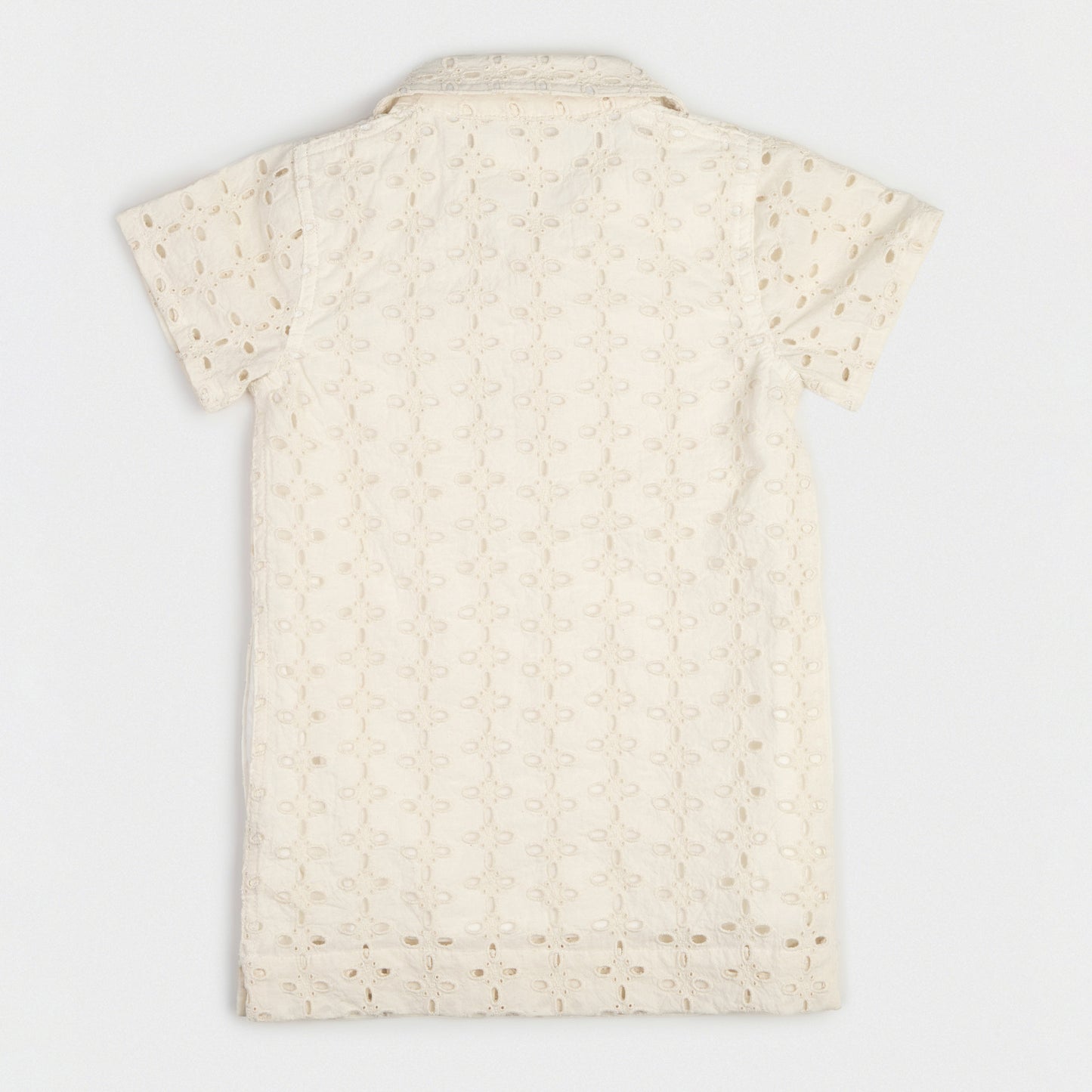The Shirt Dress - Schiffli Cream