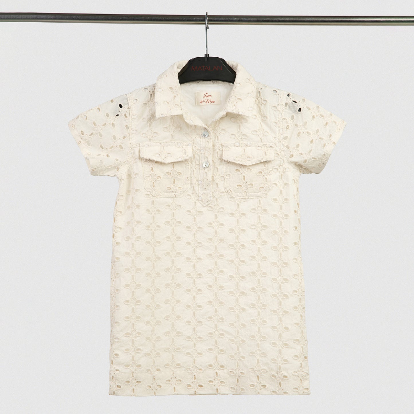 The Shirt Dress - Schiffli Cream