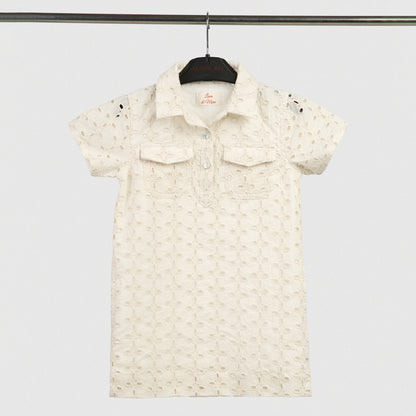 The Shirt Dress - Schiffli Cream