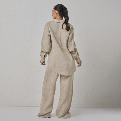 The Boyfriend Linen Co-Ord Set Natural