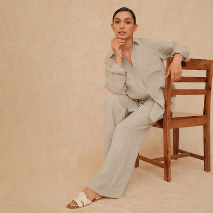 The Boyfriend Linen Co-Ord Set Natural
