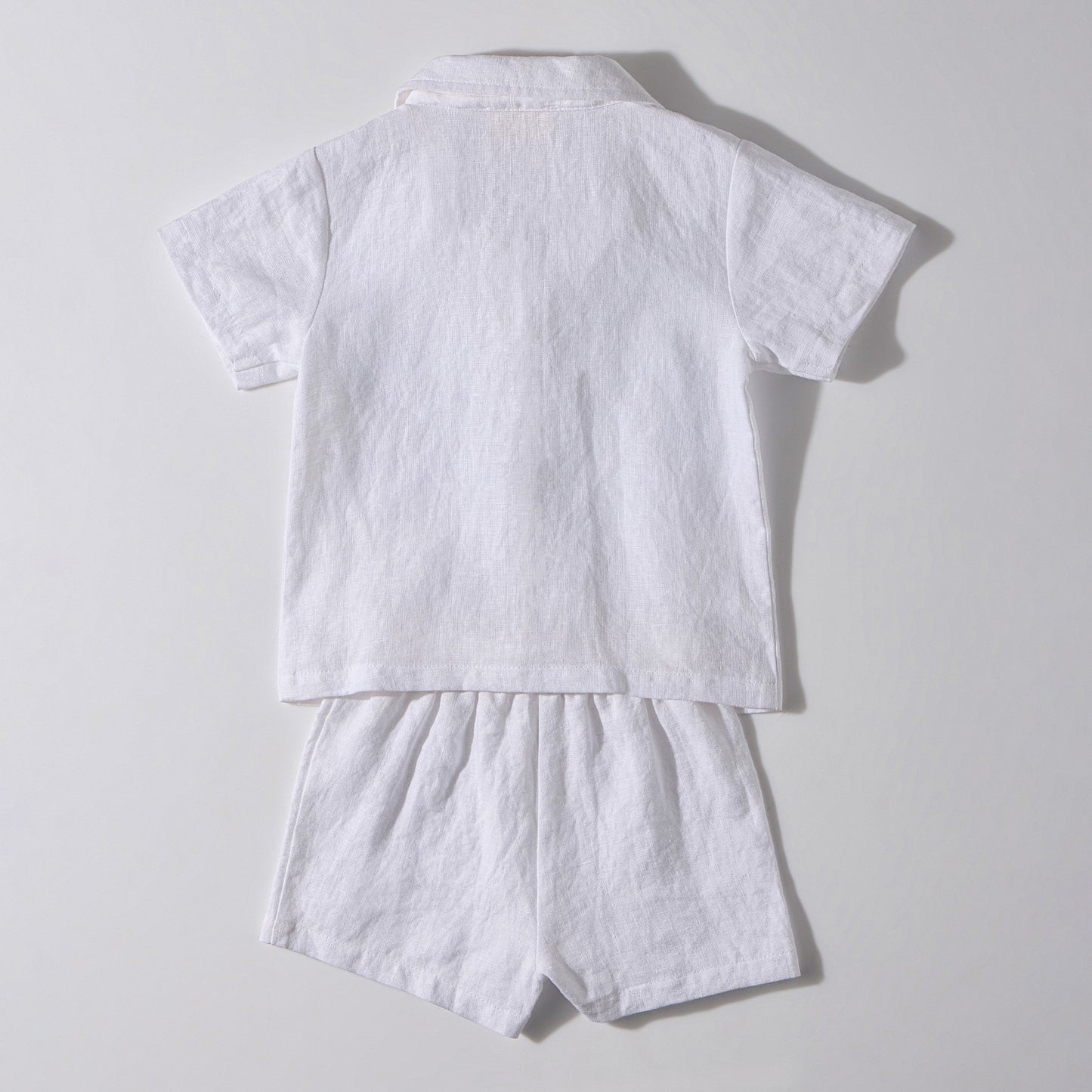 The Buttoned-Shirt Set White