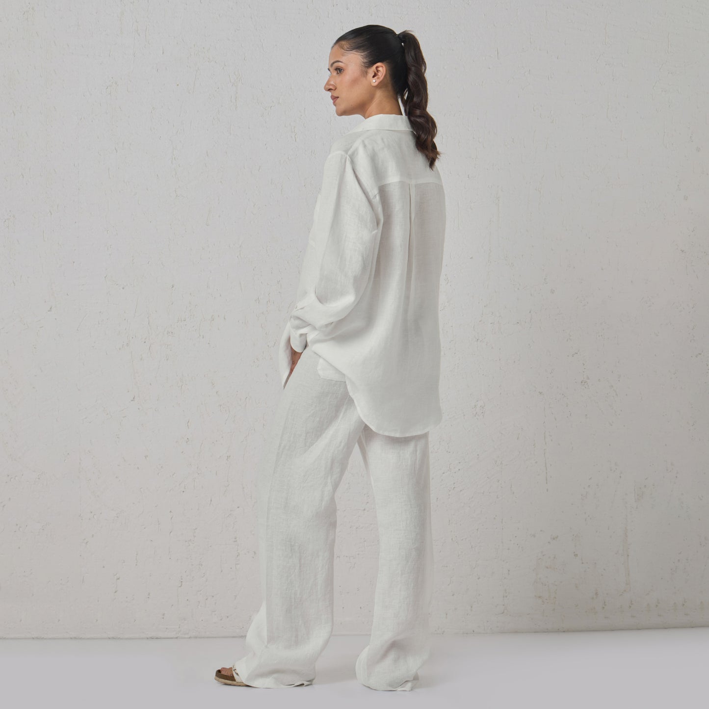 The Boyfriend Linen Co-Ord Set White
