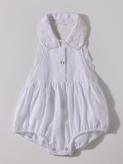 The Halter Romper White