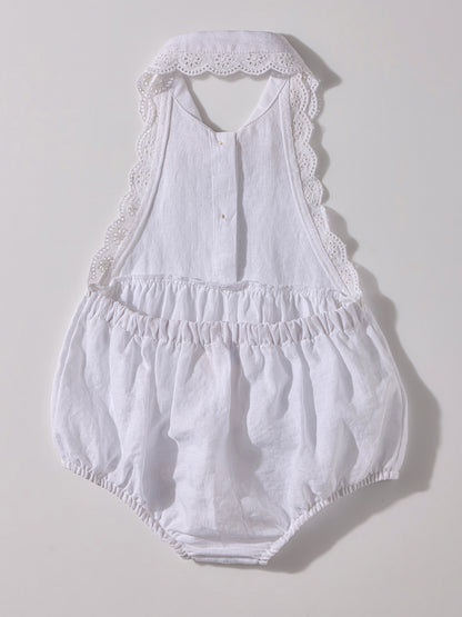 The Halter Romper White