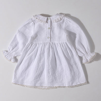 The Nancy Linen Dress White