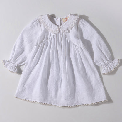 The Nancy Linen Dress White