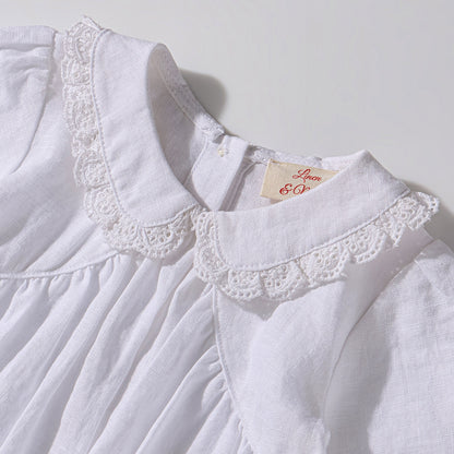 The Nancy Linen Dress White