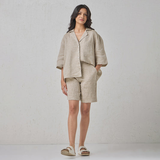 The Boxy Linen Shirt Natural