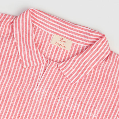 The Classic Linen Set Red & White Stripe