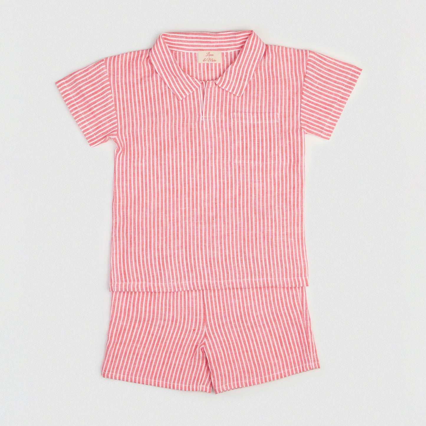 The Classic Linen Set Red & White Stripe