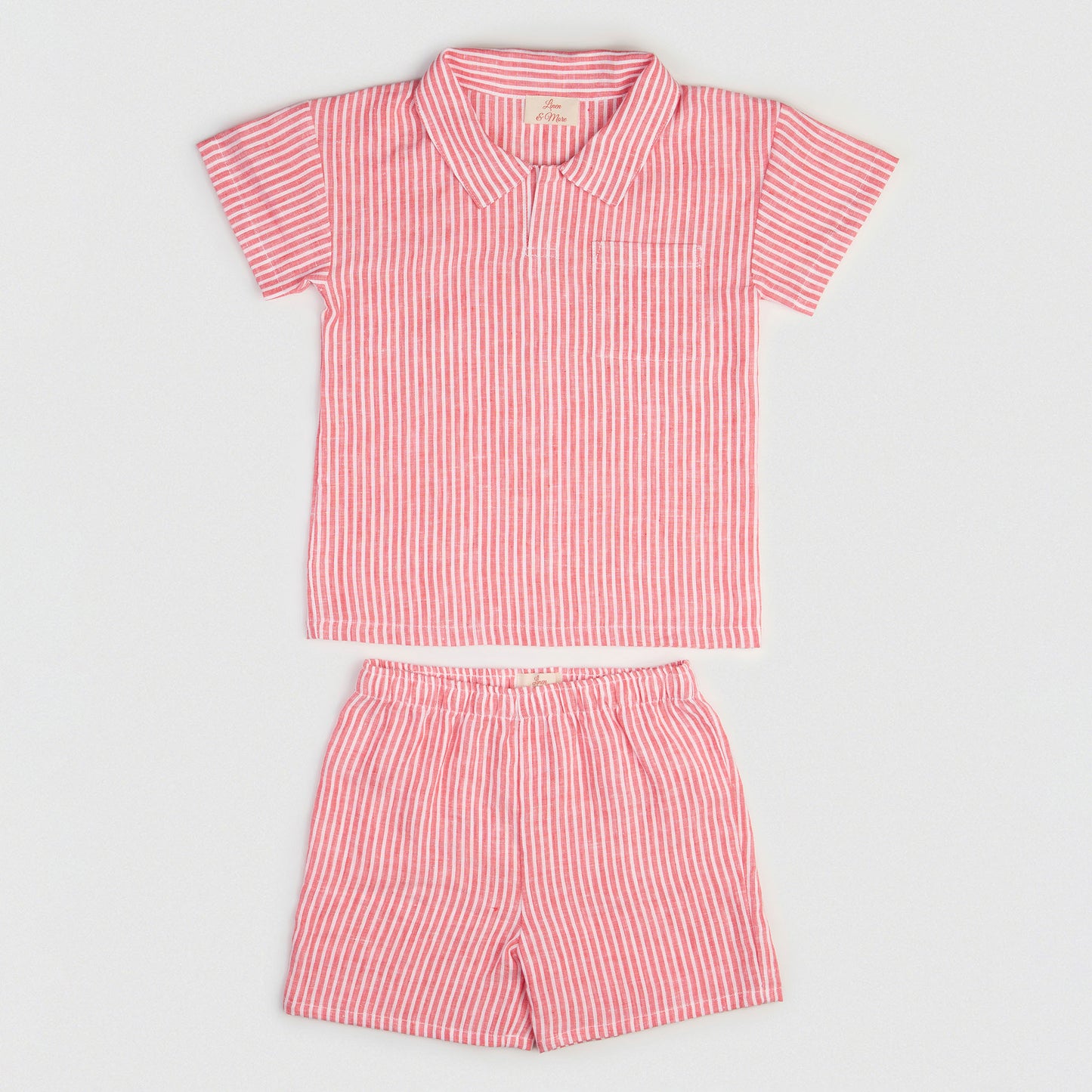The Classic Linen Set Red & White Stripe