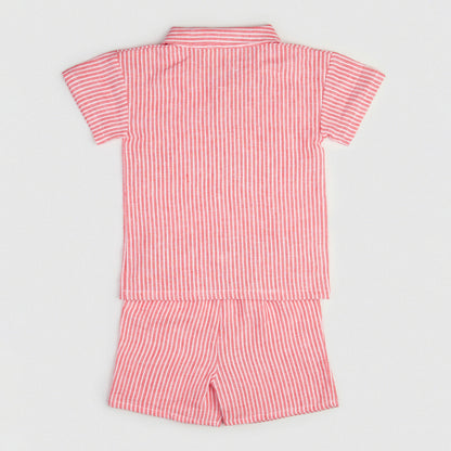 The Classic Linen Set Red & White Stripe