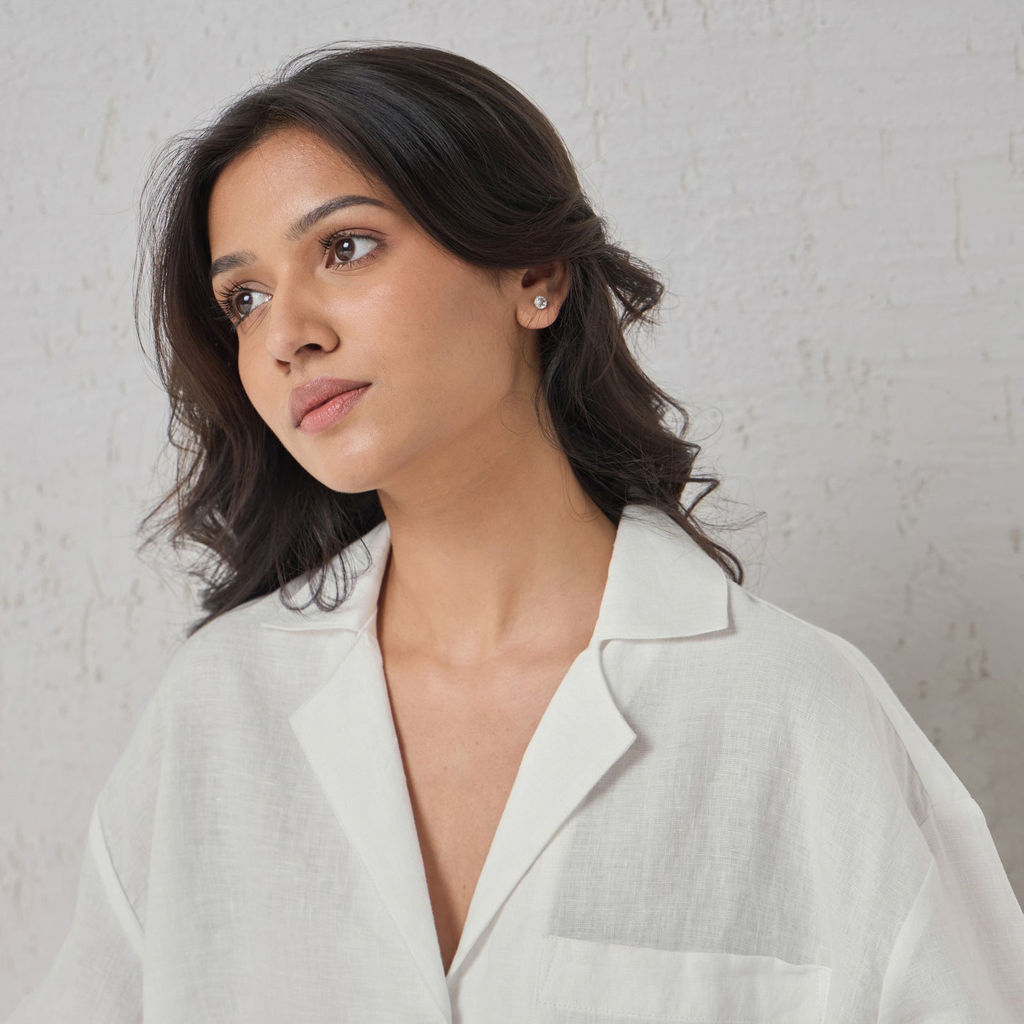 The Boxy Linen Shirt White