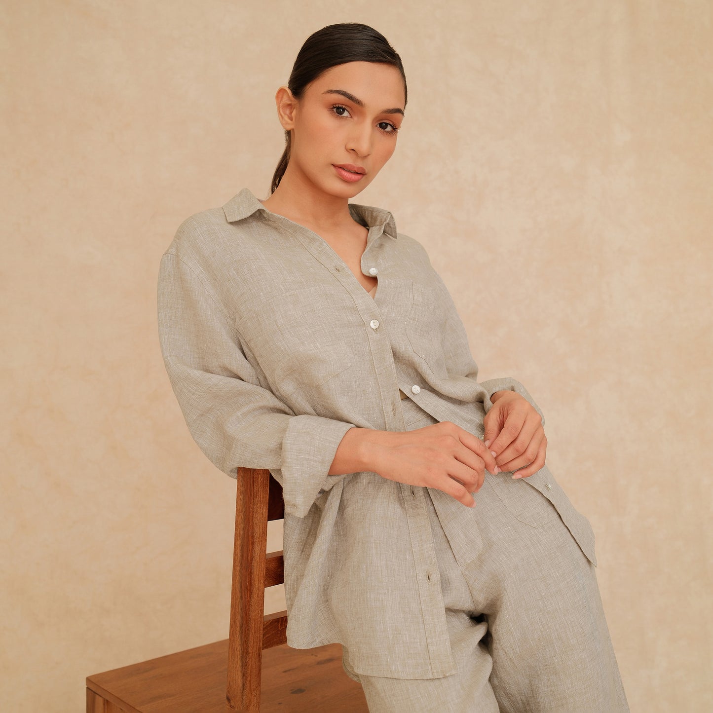 The Boyfriend Linen Shirt Natural