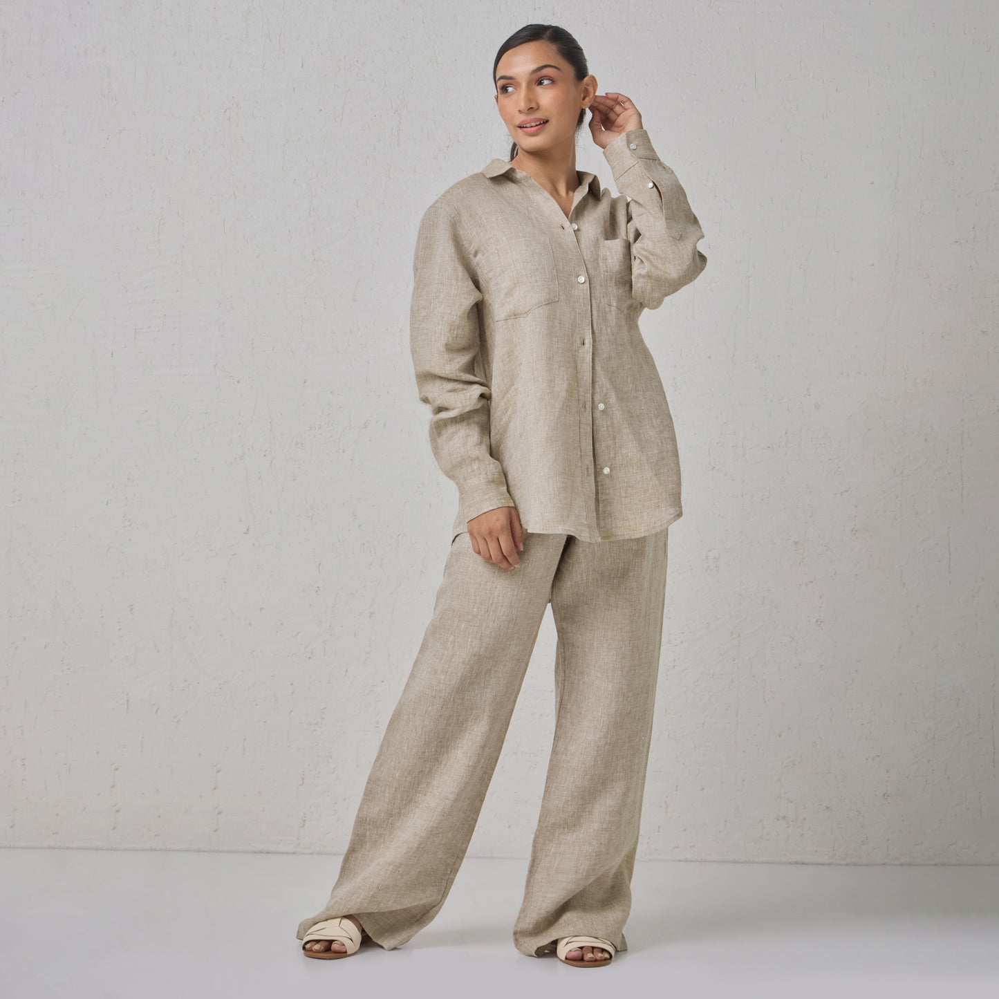 The Boyfriend Linen Shirt Natural