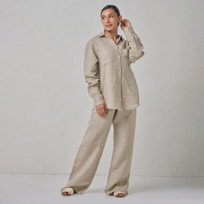 The Boyfriend Linen Shirt Natural