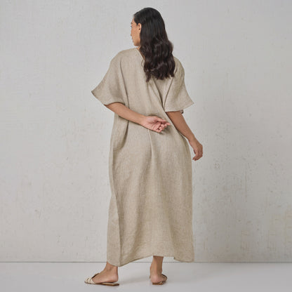 The Linen Kaftaan Dress Natural