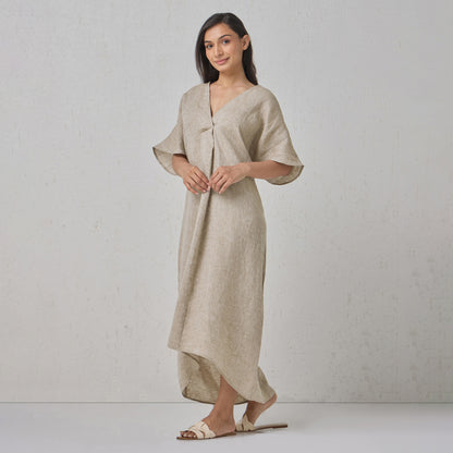 The Linen Kaftaan Dress Natural