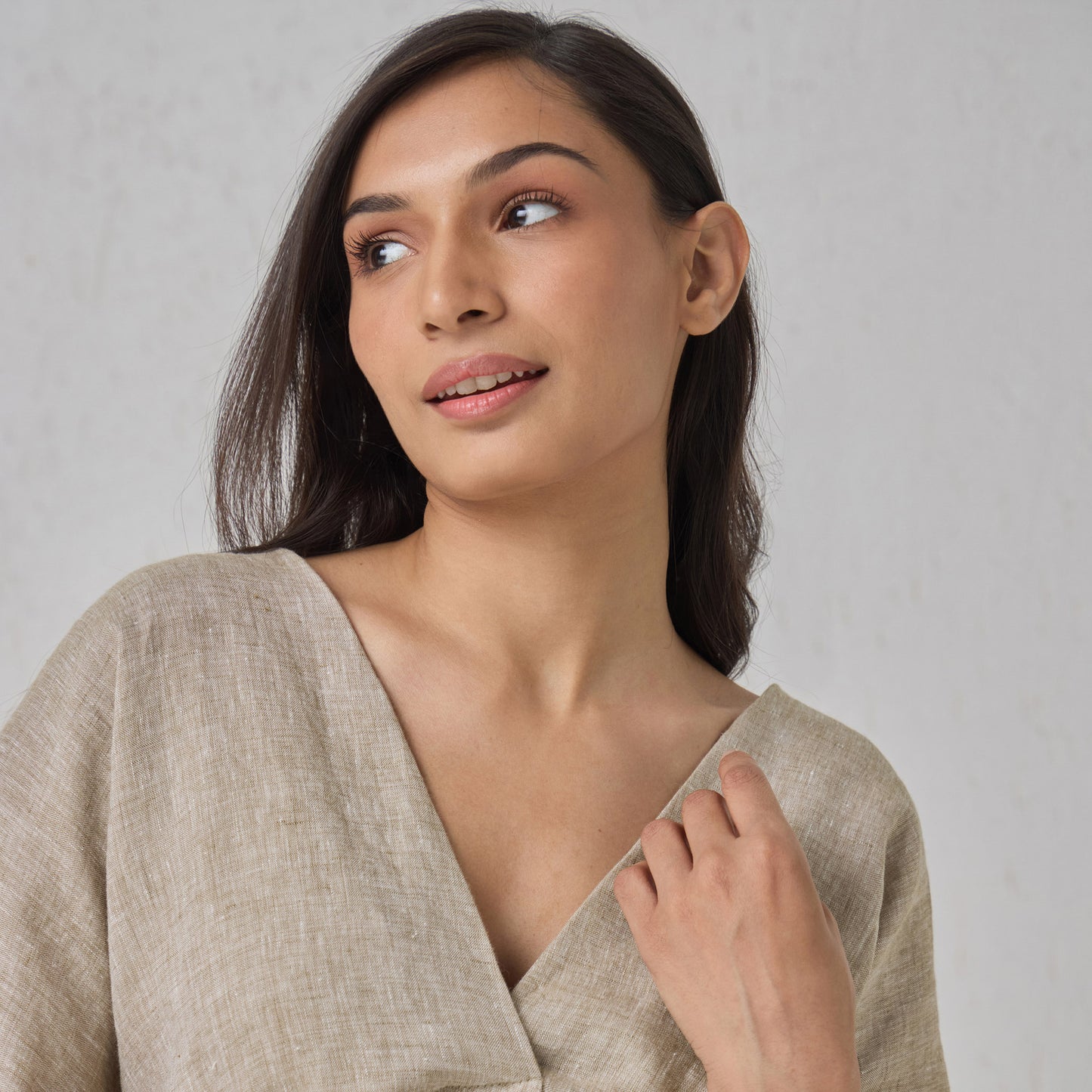 The Linen Kaftaan Dress Natural