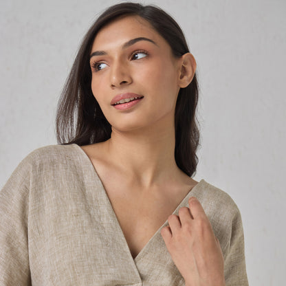 The Linen Kaftaan Dress Natural