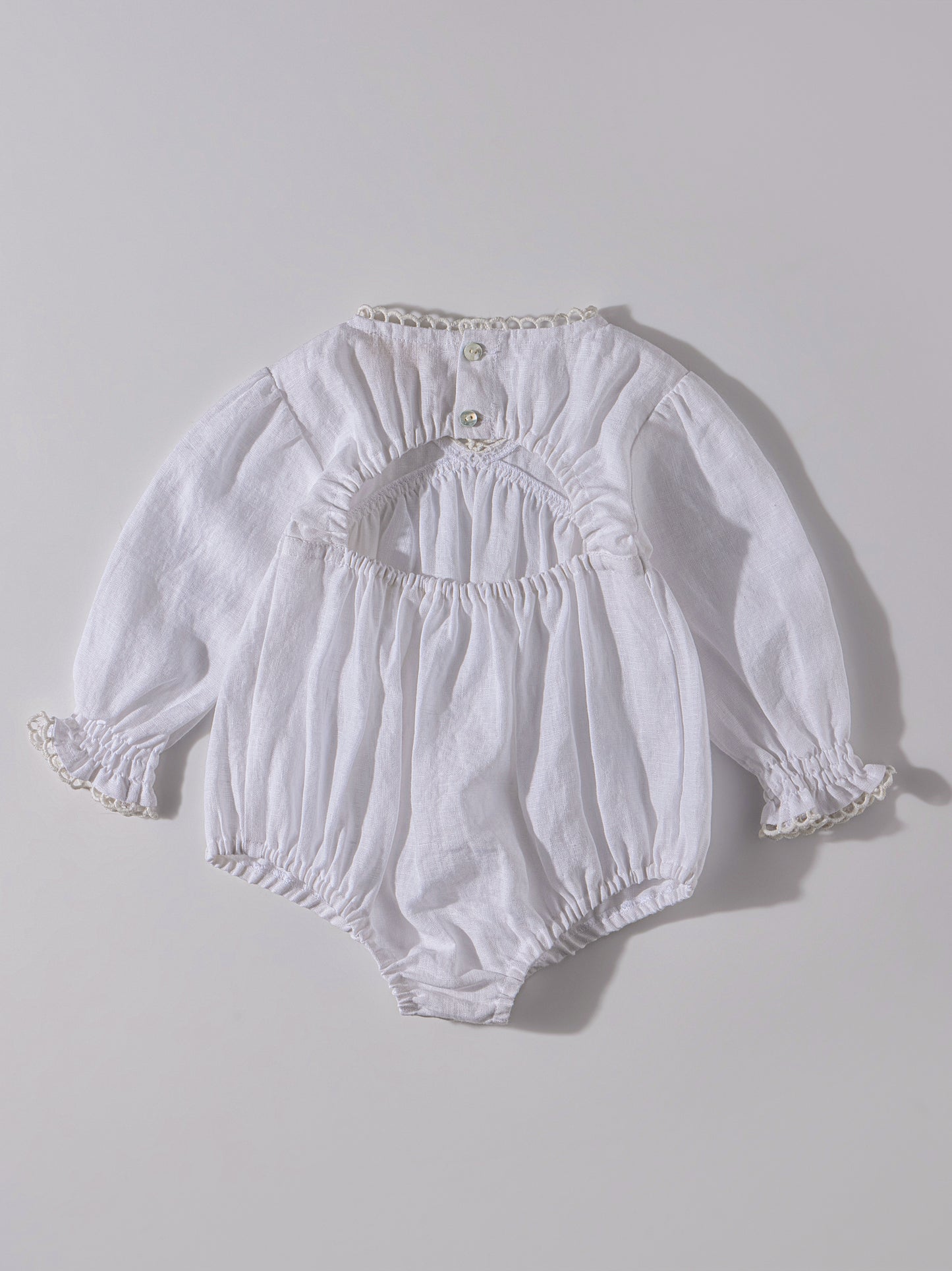 The Long-Sleeve Romper White