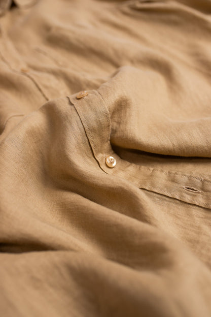 Croissant Boyfriend Linen Shirt