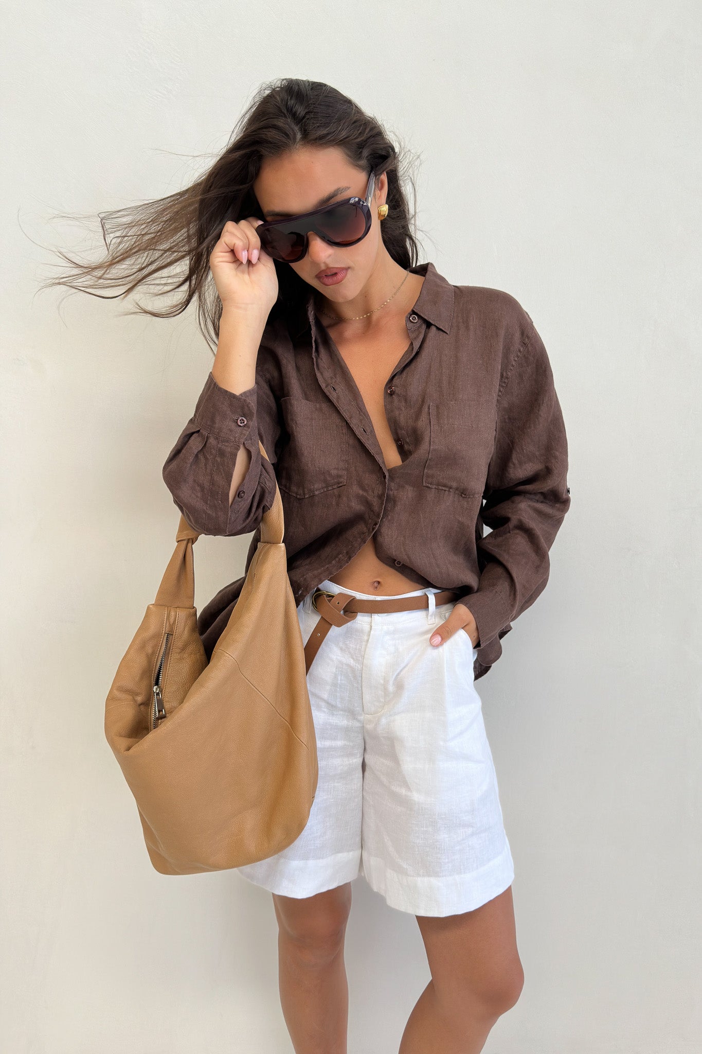 Chocolate Martini Boyfriend Linen Shirt - Linen & More Collective